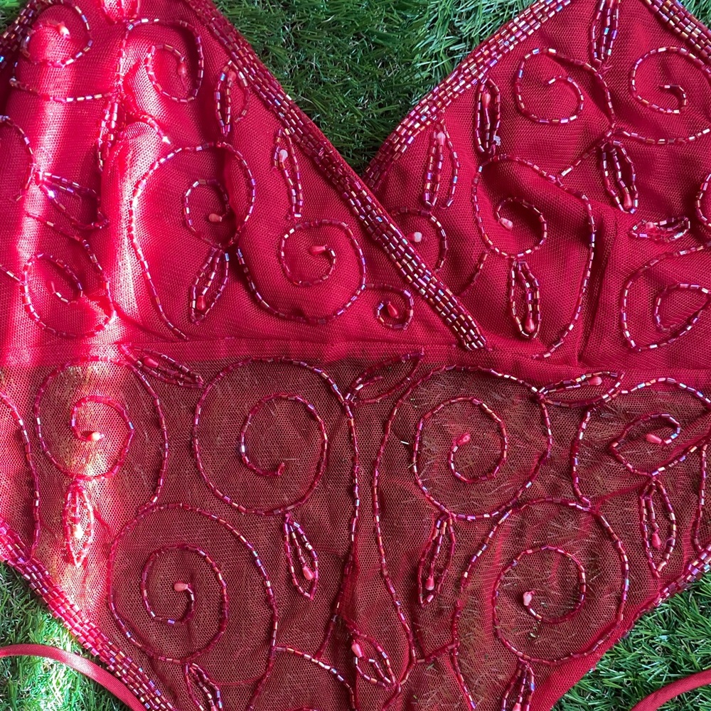 Beaded Red Top - Picture 14 of 17
